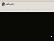 Tablet Screenshot of abidinglife.com